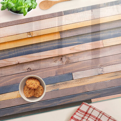 Tagliere in vetro temperato con motivo nei toni del legno