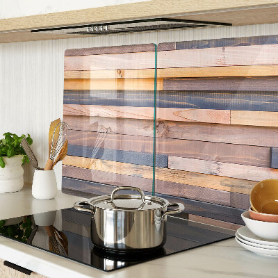 Tagliere in vetro temperato con motivo nei toni del legno