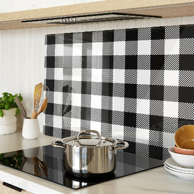 Tagliere in vetro con motivo a quadri