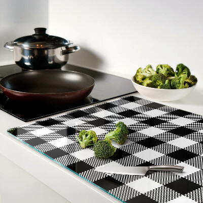 Tagliere in vetro con motivo a quadri