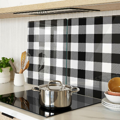 Tagliere in vetro con motivo a quadri