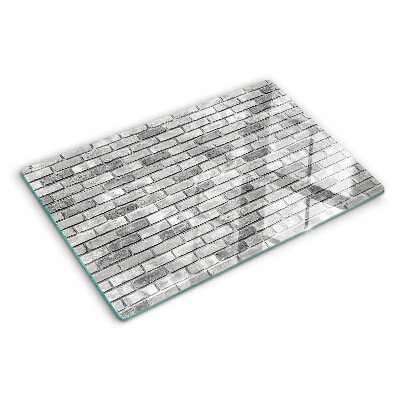 Tagliere in vetro temperato Muro di mattoni