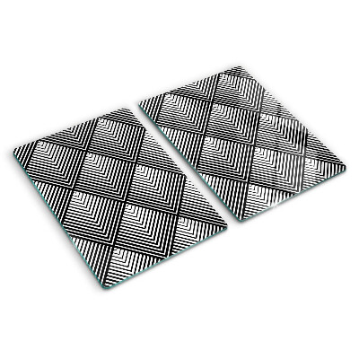 Tagliere in vetro temperato Geometria in bianco e nero