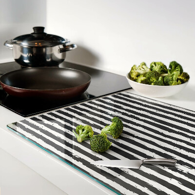 Tagliere in vetro temperato con motivo a strisce in stile graffiti