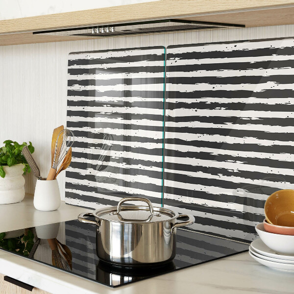 Tagliere in vetro temperato con motivo a strisce in stile graffiti