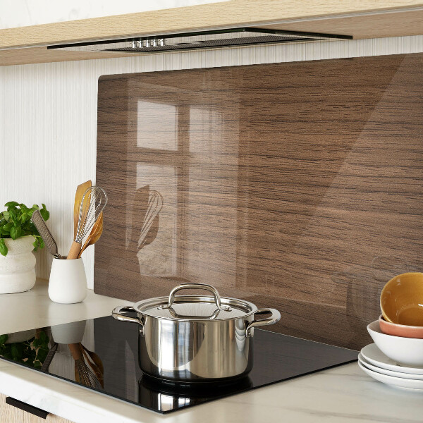 Tagliere in vetro temperato con finitura in legno di noce