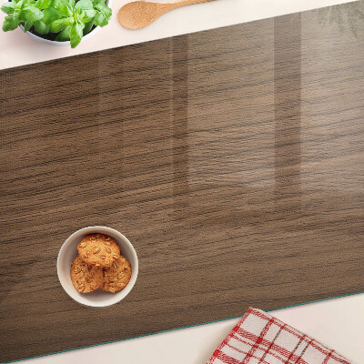 Tagliere in vetro temperato con finitura in legno di noce