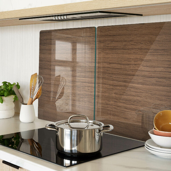 Tagliere in vetro temperato con finitura in legno di noce