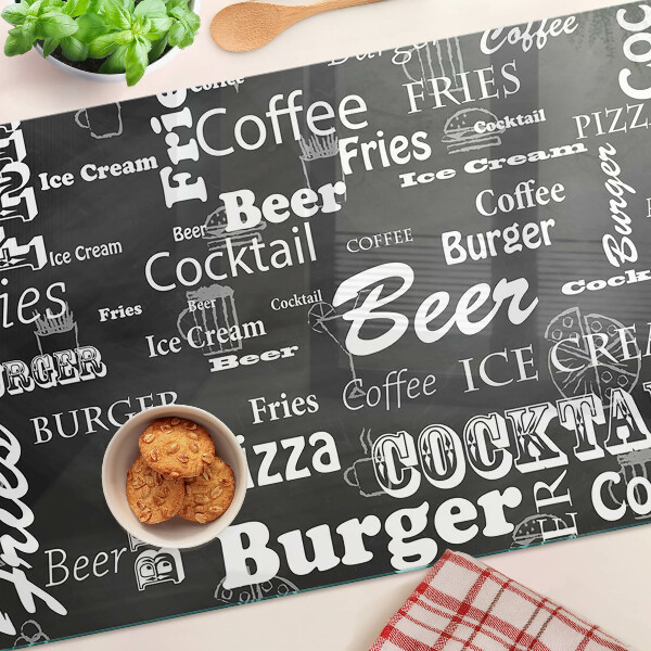 Tagliere in vetro temperato per uso alimentare