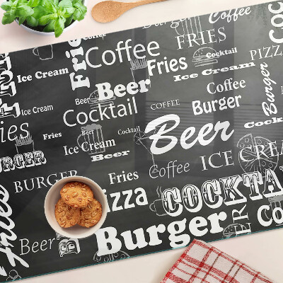 Tagliere in vetro temperato per uso alimentare