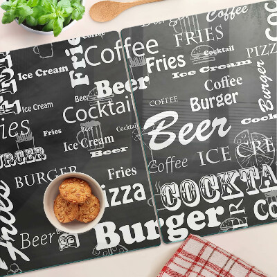 Tagliere in vetro temperato per uso alimentare