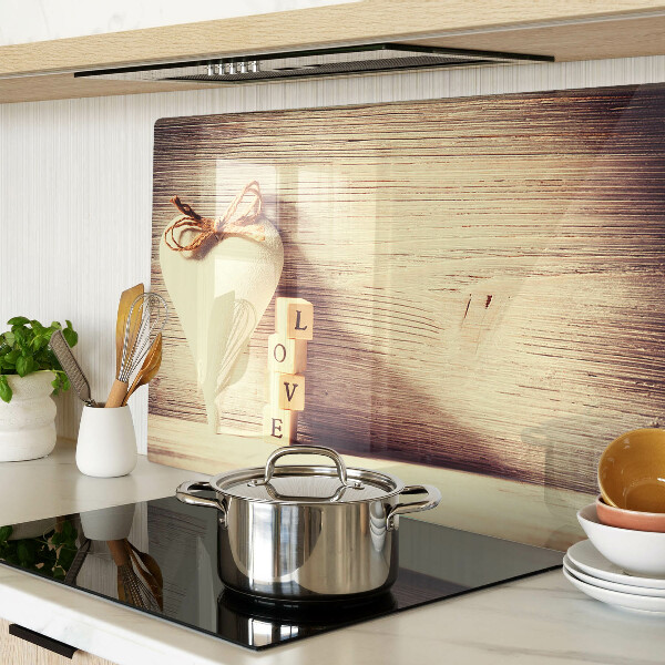 Tagliere in vetro temperato Amore e cuore