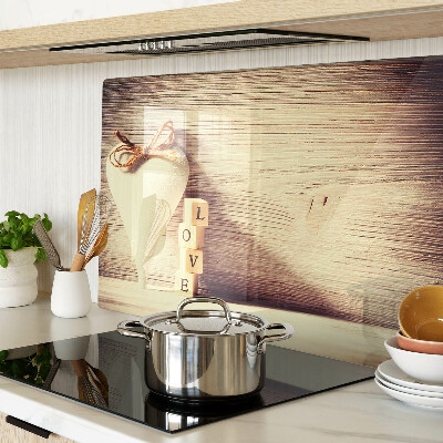 Tagliere in vetro temperato Amore e cuore