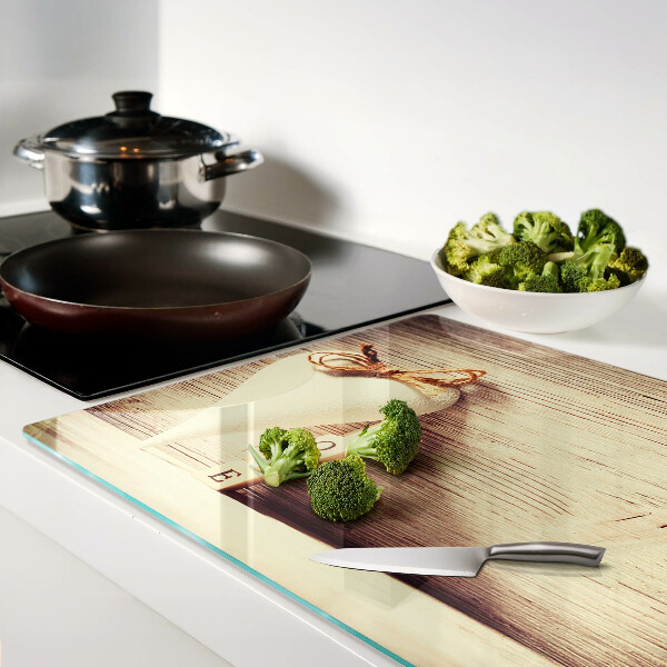 Tagliere in vetro temperato Amore e cuore