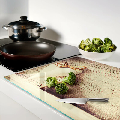 Tagliere in vetro temperato con motivo 