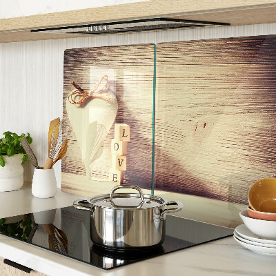 Tagliere in vetro temperato Amore e cuore