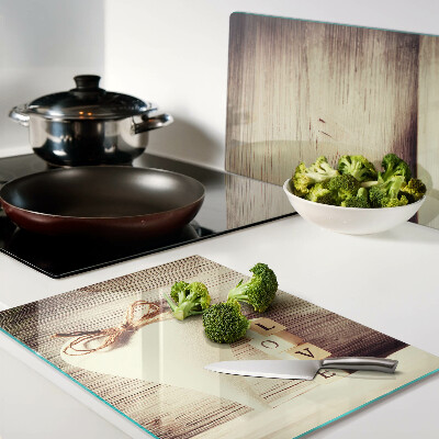 Tagliere in vetro temperato Amore e cuore