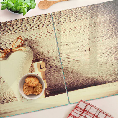 Tagliere in vetro temperato Amore e cuore