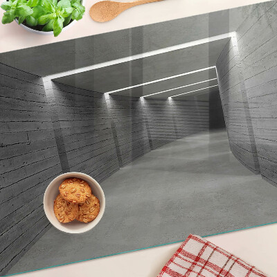 Tagliere in vetro temperato con motivo di moderna architettura d'interni