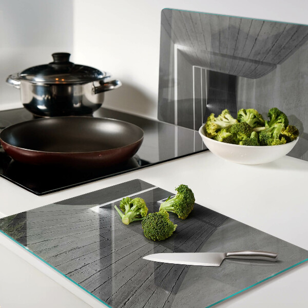 Tagliere in vetro temperato con motivo di moderna architettura d'interni