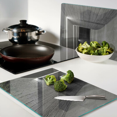 Tagliere in vetro temperato con motivo di moderna architettura d'interni