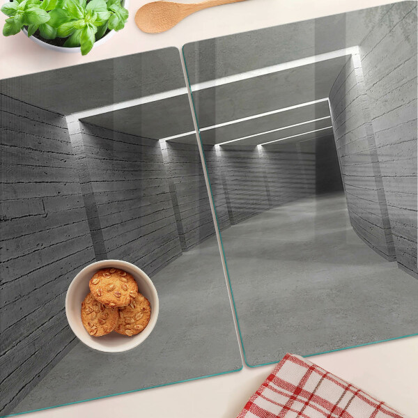 Tagliere in vetro temperato con motivo di moderna architettura d'interni