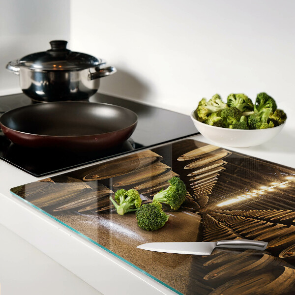 Tagliere in vetro con stampa raffigurante l'interno di una cantina con botti