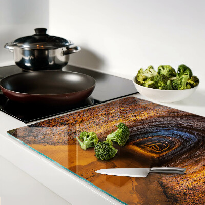 Tagliere in vetro temperato con stampa di un tunnel in una grotta e illuminazione