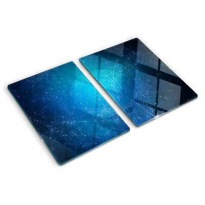 Tagliere in vetro con motivo a linee geometriche e punti