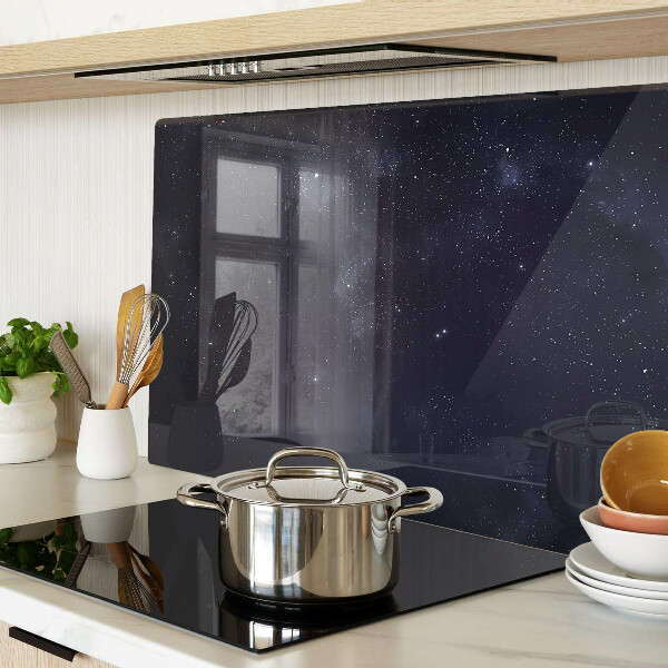 Tagliere in vetro con motivo universo cosmico e stelle