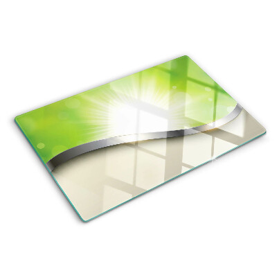 con motivo bokeh verde con raggi di luce