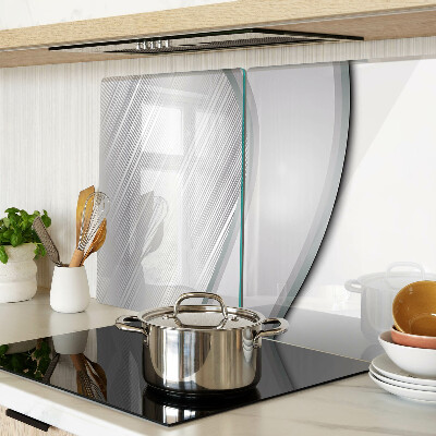 Tagliere in vetro con motivo ondulato astratto