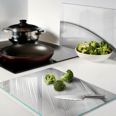 Tagliere in vetro con motivo ondulato astratto