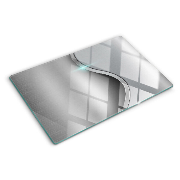 Tagliere in vetro temperato con design moderno a forma di onda