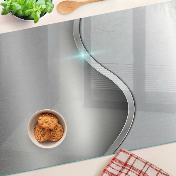 Tagliere in vetro temperato con design moderno a forma di onda