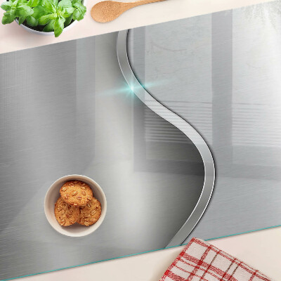 Tagliere in vetro temperato con design moderno a forma di onda