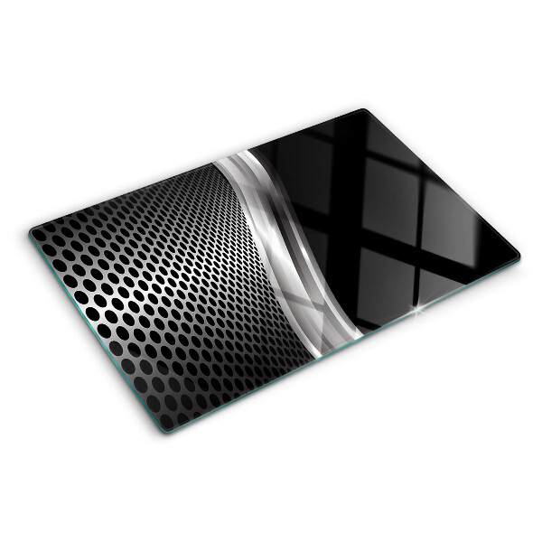 Tagliere in vetro con motivo futuristico a onde