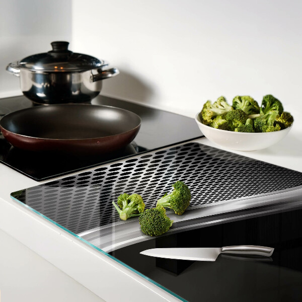 Tagliere in vetro con motivo futuristico a onde