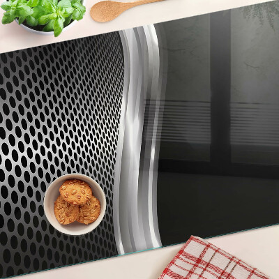 Tagliere in vetro con motivo futuristico a onde