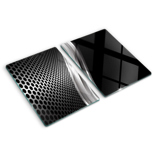 Tagliere in vetro con motivo futuristico a onde