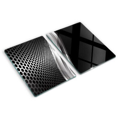 Tagliere in vetro con motivo futuristico a onde