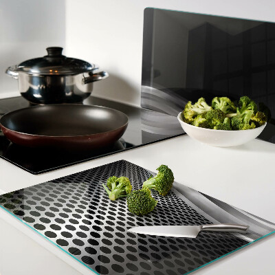 Tagliere in vetro con motivo futuristico a onde