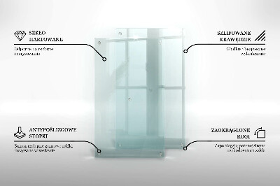 Tagliere in vetro temperato Tagliere in vetro temperato con doppia superficie trasparente