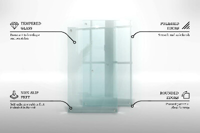 Tagliere in vetro temperato Tagliere in vetro temperato con doppia superficie trasparente