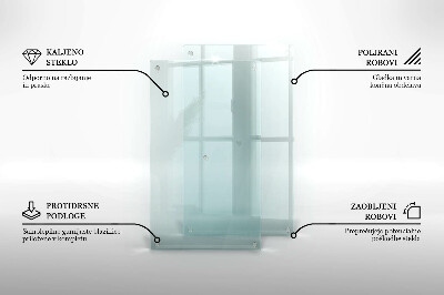 Tagliere in vetro temperato Tagliere in vetro temperato con doppia superficie trasparente