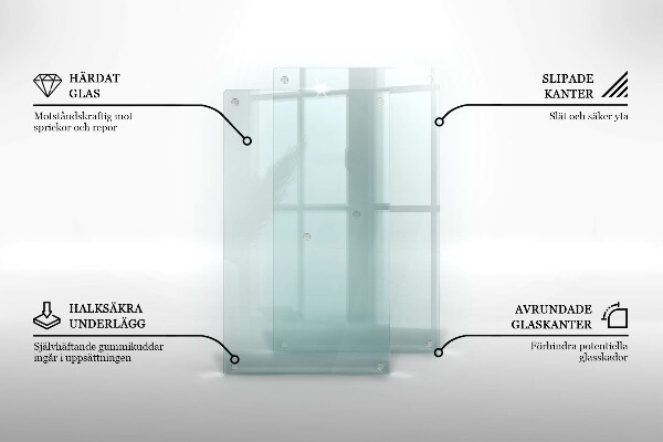 Tagliere in vetro temperato Tagliere in vetro temperato con doppia superficie trasparente