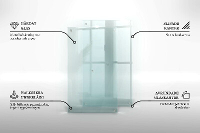 Tagliere in vetro temperato Tagliere in vetro temperato con doppia superficie trasparente