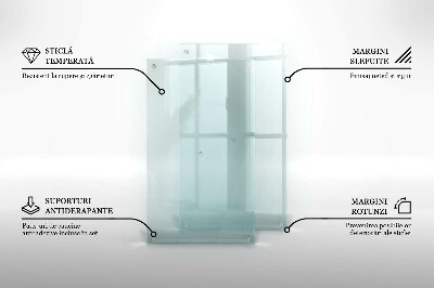 Tagliere in vetro temperato Tagliere in vetro temperato con doppia superficie trasparente