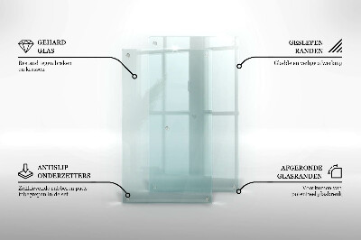 Tagliere in vetro temperato Tagliere in vetro temperato con doppia superficie trasparente