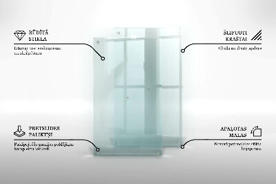Tagliere in vetro temperato Tagliere in vetro temperato con doppia superficie trasparente